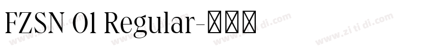 FZSN 01 Regular字体转换